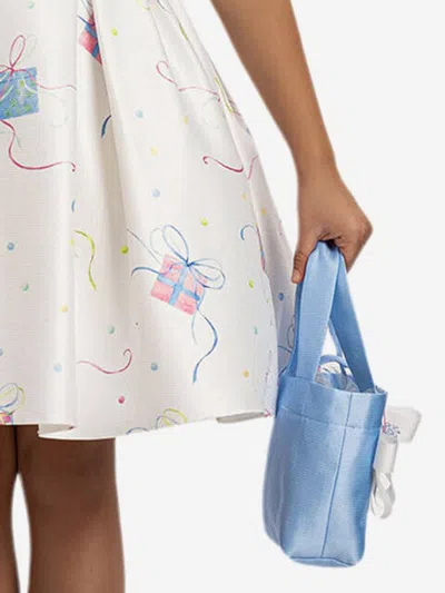 Dress & Fleur Girls Party Dress With Bag In White