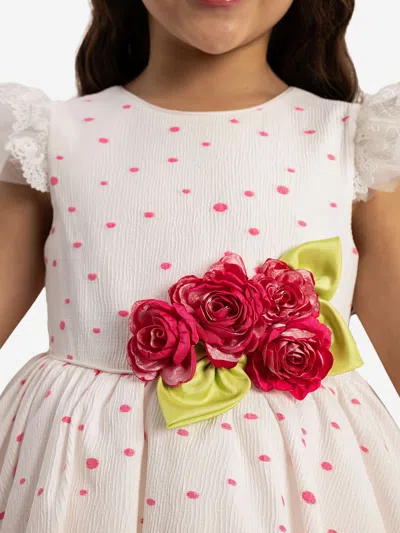 Dress & Fleur Girls Dress With Headband In White