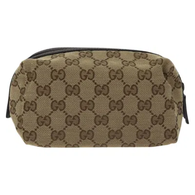 Pre-owned Gucci Gg Canvas Beige Canvas Clutch Bag ()
