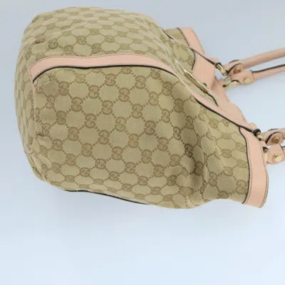 Pre-owned Gucci Gg Canvas Beige Canvas Tote Bag ()