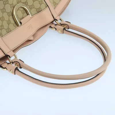 Pre-owned Gucci Gg Canvas Beige Canvas Tote Bag ()
