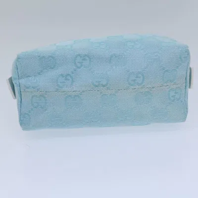 Pre-owned Gucci Gg Canvas Blue Canvas Clutch Bag ()