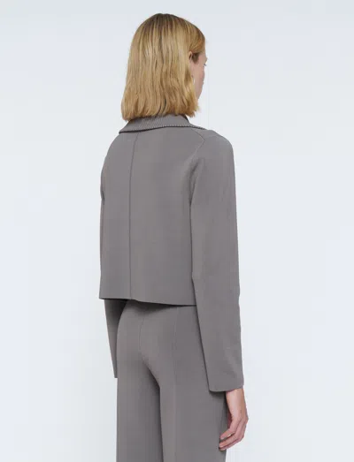 Joseph Milano Knit Stretch Short Jacket In Gray