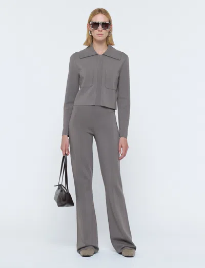 Joseph Milano Knit Stretch Short Jacket In Gray