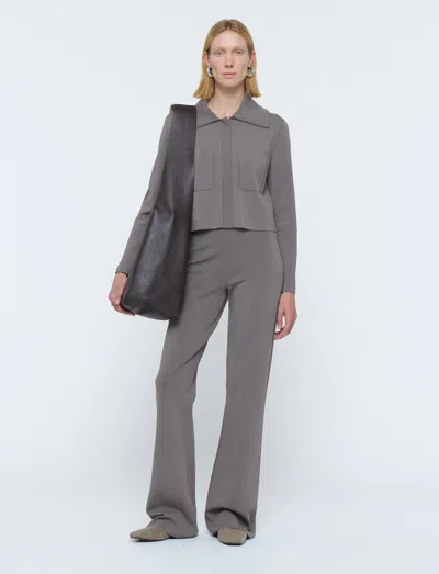 Joseph Milano Knit Stretch Short Jacket In Gray