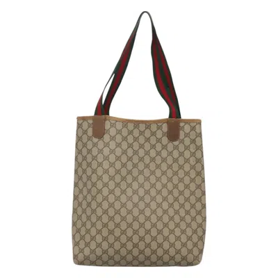 Pre-owned Gucci Ophidia Beige Canvas Tote Bag ()