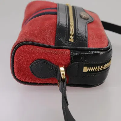 Pre-owned Gucci Ophidia Red Suede Shoulder Bag ()