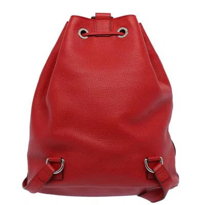Pre-owned Gucci Soho Red Leather Backpack Bag ()