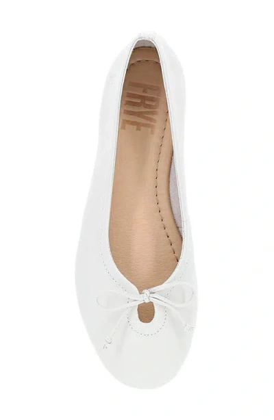 Frye Emma Ballet Flat In White