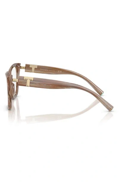 Tiffany & Co . 52mm Cat Eye Optical Glasses In Brown