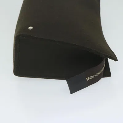 Pre-owned Hermes Hermès Black Wool Clutch Bag ()