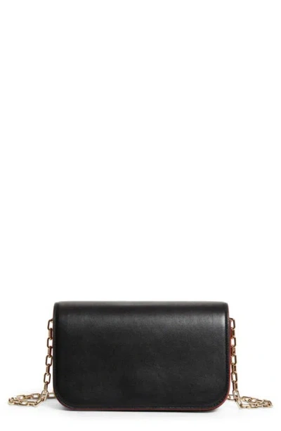 Christian Louboutin Small Paloma Leather Clutch In Black