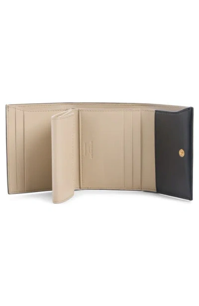 Givenchy Day Trifold Snap Wallet In Shiny Leather In Black