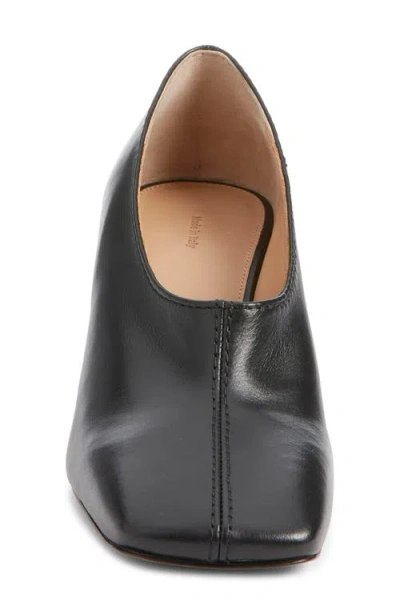 Jw Anderson Stitch Chain Heel Square Toe Pump In Black