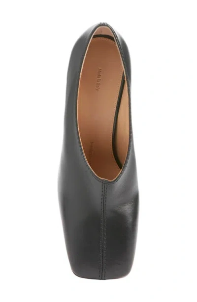 Jw Anderson Stitch Chain Heel Square Toe Pump In Black