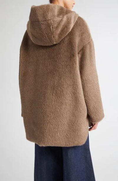 Max Mara Spacefe Reversible Down Coat In Brown
