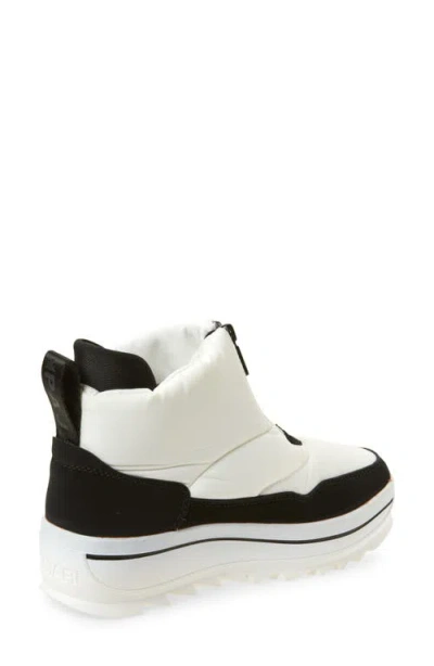 Pajar Gala Front Zip Waterproof Platform Ankle Bootie In White