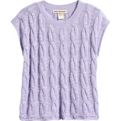 Cotton Emporium Kids' Cotton Blend Sweater Vest In Purple