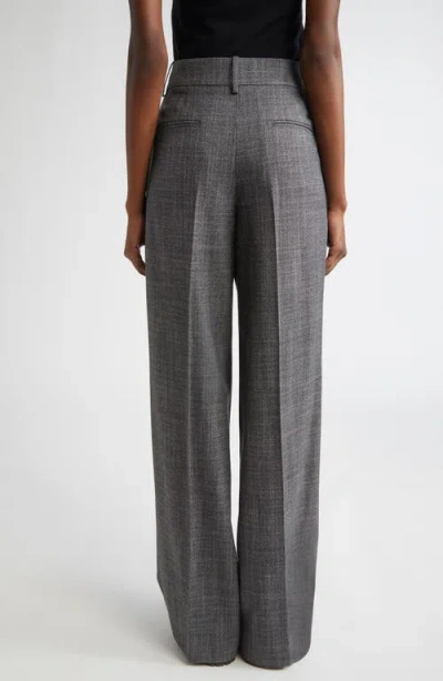 Michael Kors Collection Pleated Slouch Wool & Silk Trousers In Multi