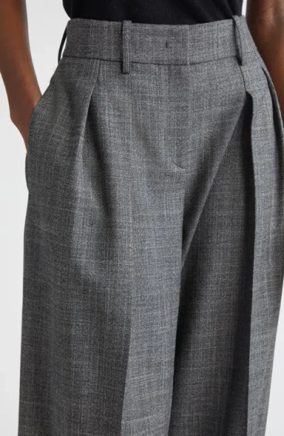 Michael Kors Collection Pleated Slouch Wool & Silk Trousers In Multi