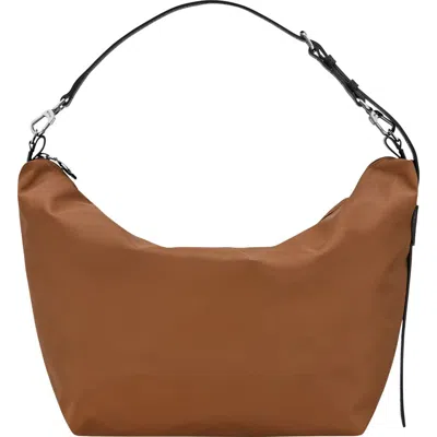 Longchamp Le Slouchy Rider-medal Shoulder Bag In Brown