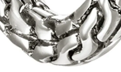 John Hardy Sterling Silver Jh Essentials Chain Motif Hoop Earrings In Metallic