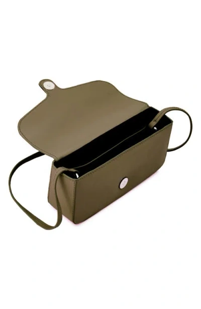 Behno Mini Claudia Pebble Leather Crossbody Bag In Brown