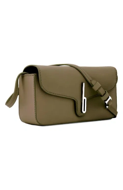 Behno Mini Claudia Pebble Leather Crossbody Bag In Brown