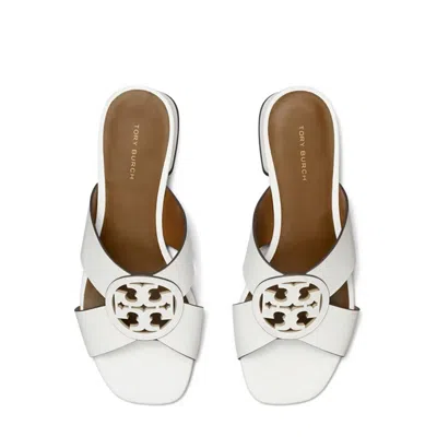 Tory Burch Miller Crisscross Sandal In Gray