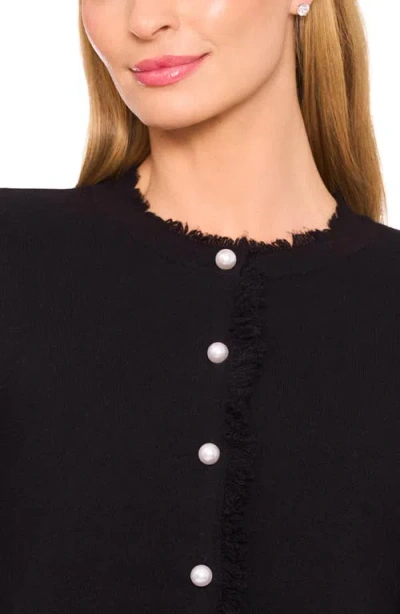 Cece Fringe Cardigan In Brown