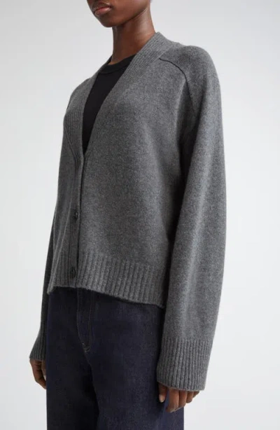 Loulou De Saison Kaia Lds Anthracite Grey Cashmere Cardigan In Gray