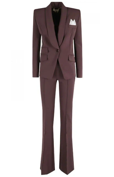 Elisabetta Franchi Giacca Pantalone In Brown