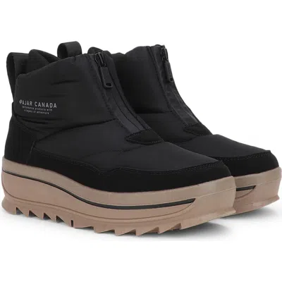 Pajar Gala Front Zip Waterproof Platform Ankle Bootie In Black