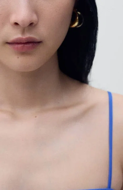 Mango Women's Flared Cotton Dress In Blue