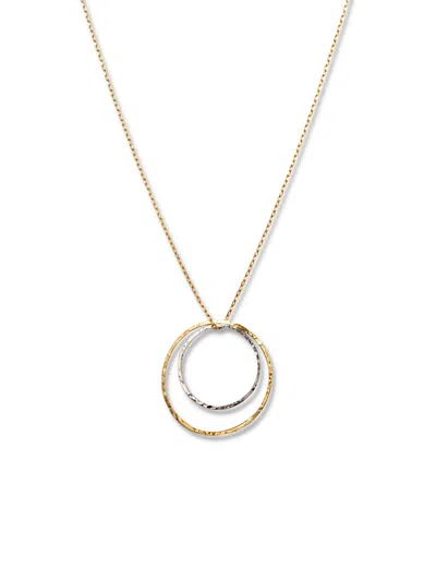 Jaredjamin Women's Gold Lindy Circles Pendant Chain Necklace