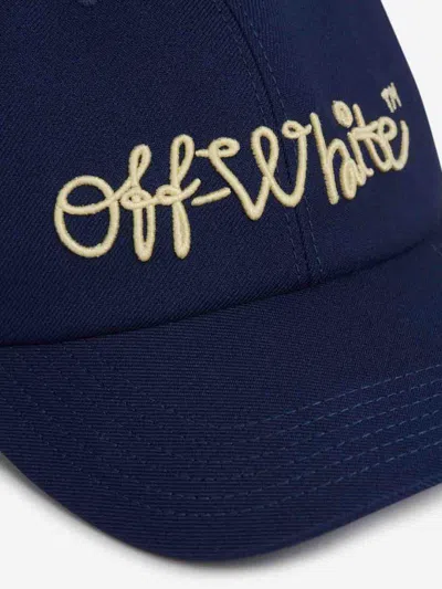 Off-white Script-logo Baseball Cap In Blue