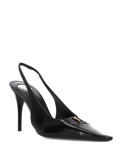 Saint Laurent Women Babylone Breteuil Open Back Pump In Smooth Leather In Black