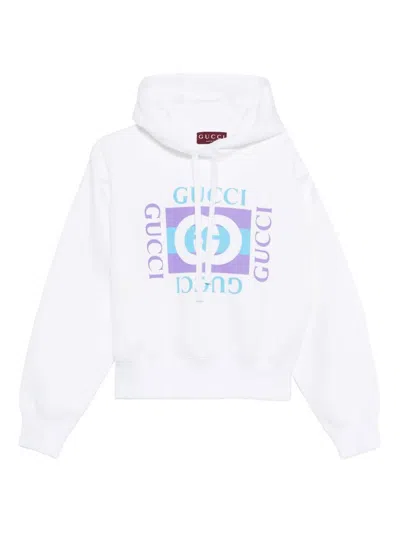Gucci Knitwear Hoodie Drawstring Hood In White