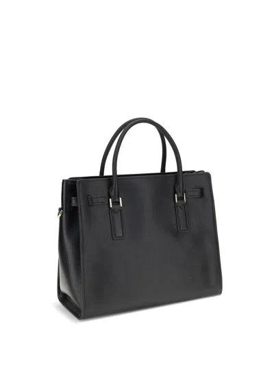 Michael Kors Hamilton Moderne Large Leather Satchel In Black