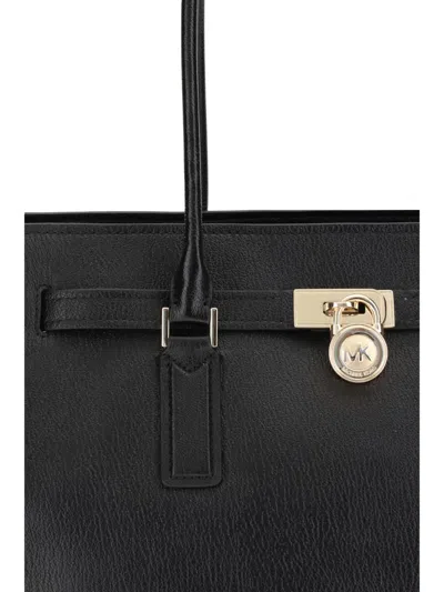 Michael Kors Hamilton Moderne Large Leather Tote Bag In Black