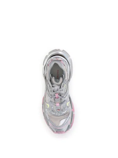 Balenciaga Women Runner 2 Nylon Low-top Sneakers With Leather Inserts In Multi