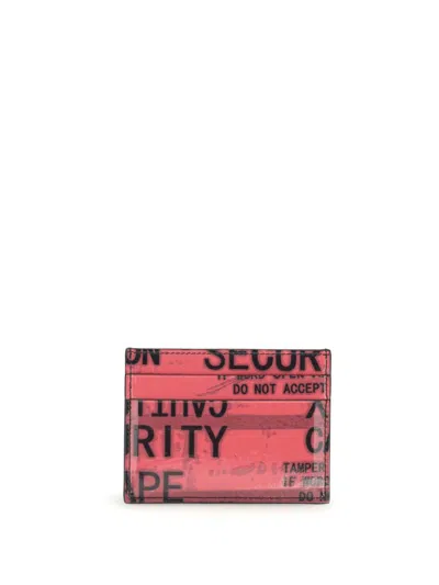 Balenciaga Tape Type Leather Card Holder In Multi