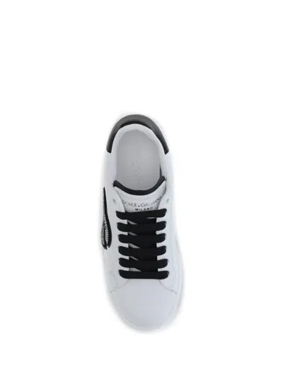 Dolce & Gabbana Portofino Light Strobel Sneakers In White