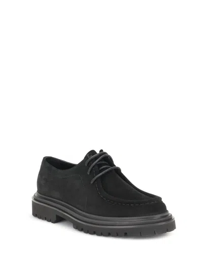 Dolce & Gabbana Polished Derby Shoes In Calf Leather In Black