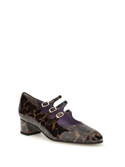 Carel Paris Leopard Patent Leather Mary Jane Pumps In Multi