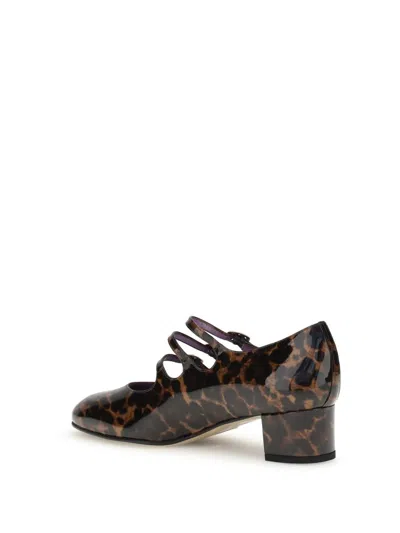 Carel Paris Leopard Patent Leather Mary Jane Pumps In Multi