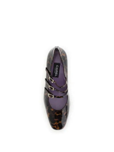 Carel Paris Leopard Patent Leather Mary Jane Pumps In Multi