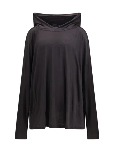 Rick Owens Long Hooded T-shirt In Multi