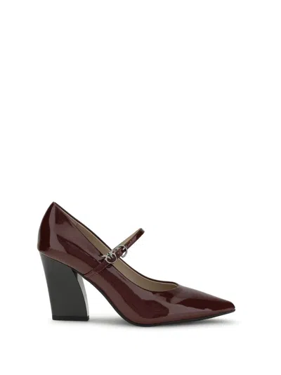 Pinko Patent Leather Pumps In Burgundy
