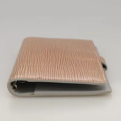 Pre-owned Louis Vuitton Agenda Cover Orange Leather Wallet  ()